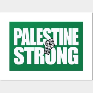 Palestine Strong - Keffiyeh Fist - Back Posters and Art